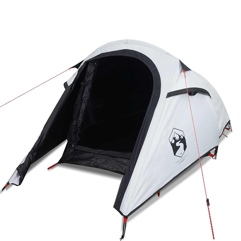 vidaXL Camping Tent Tunnel 3-Person White Blackout Fabric Waterproof - 43246