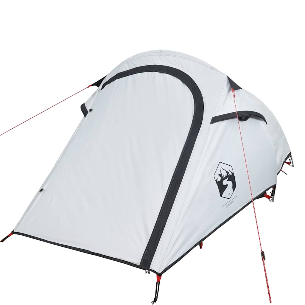 vidaXL Camping Tent Tunnel 3-Person White Blackout Fabric Waterproof - 43246