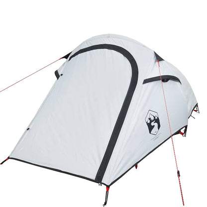 vidaXL Camping Tent Tunnel 3-Person White Blackout Fabric Waterproof - 43246