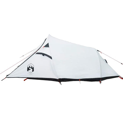 vidaXL Camping Tent Tunnel 3-Person White Blackout Fabric Waterproof - 43246