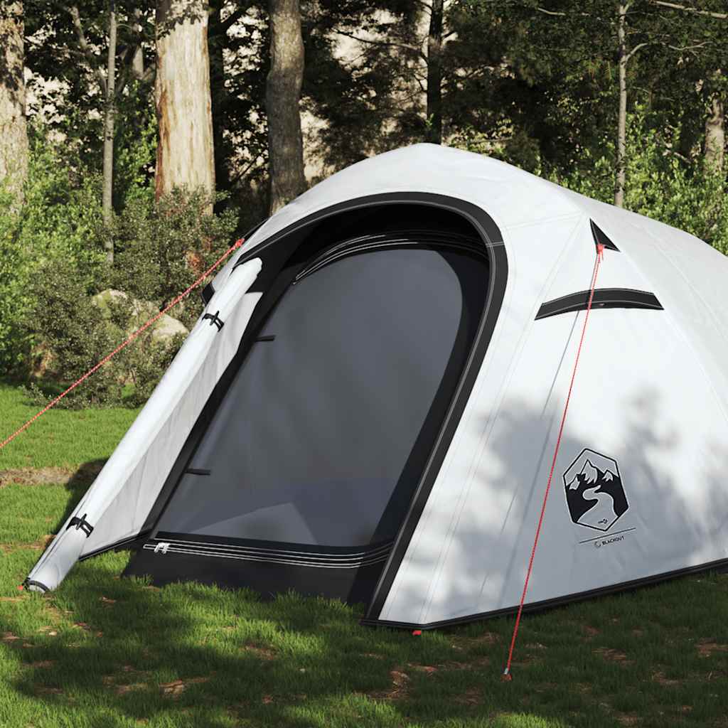 vidaXL Camping Tent Tunnel 3-Person White Blackout Fabric Waterproof - 43246