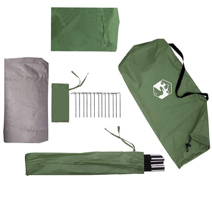 vidaXL Camping Tent Tunnel 2-Person Green Waterproof - 43247
