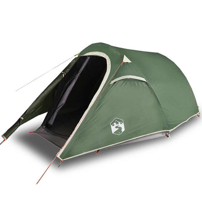 vidaXL Camping Tent Tunnel 2-Person Green Waterproof - 43247