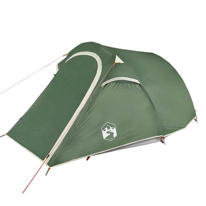 vidaXL Camping Tent Tunnel 2-Person Green Waterproof - 43247