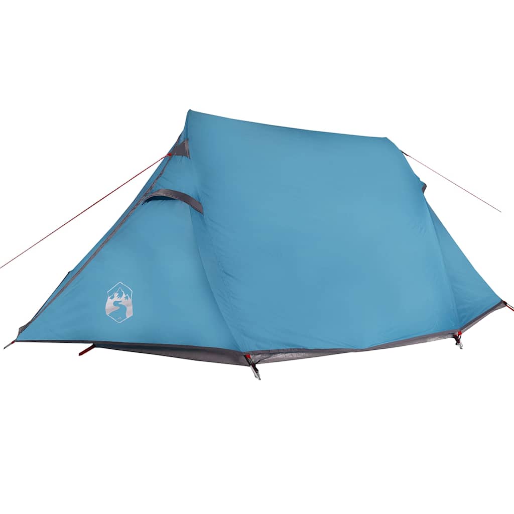 vidaXL Camping Tent Tunnel 2-Person Blue Waterproof - 43258