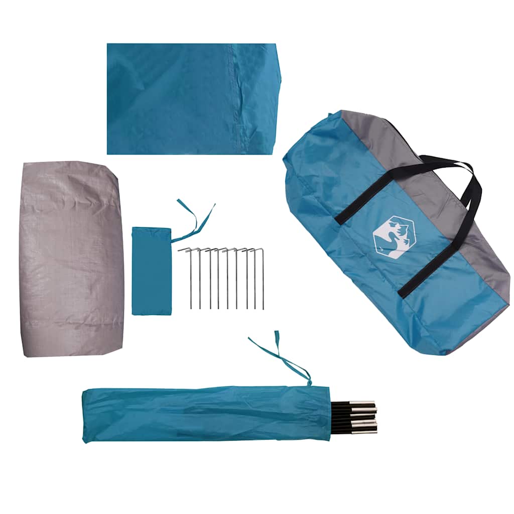 vidaXL Camping Tent Tunnel 1-Person Blue Waterproof