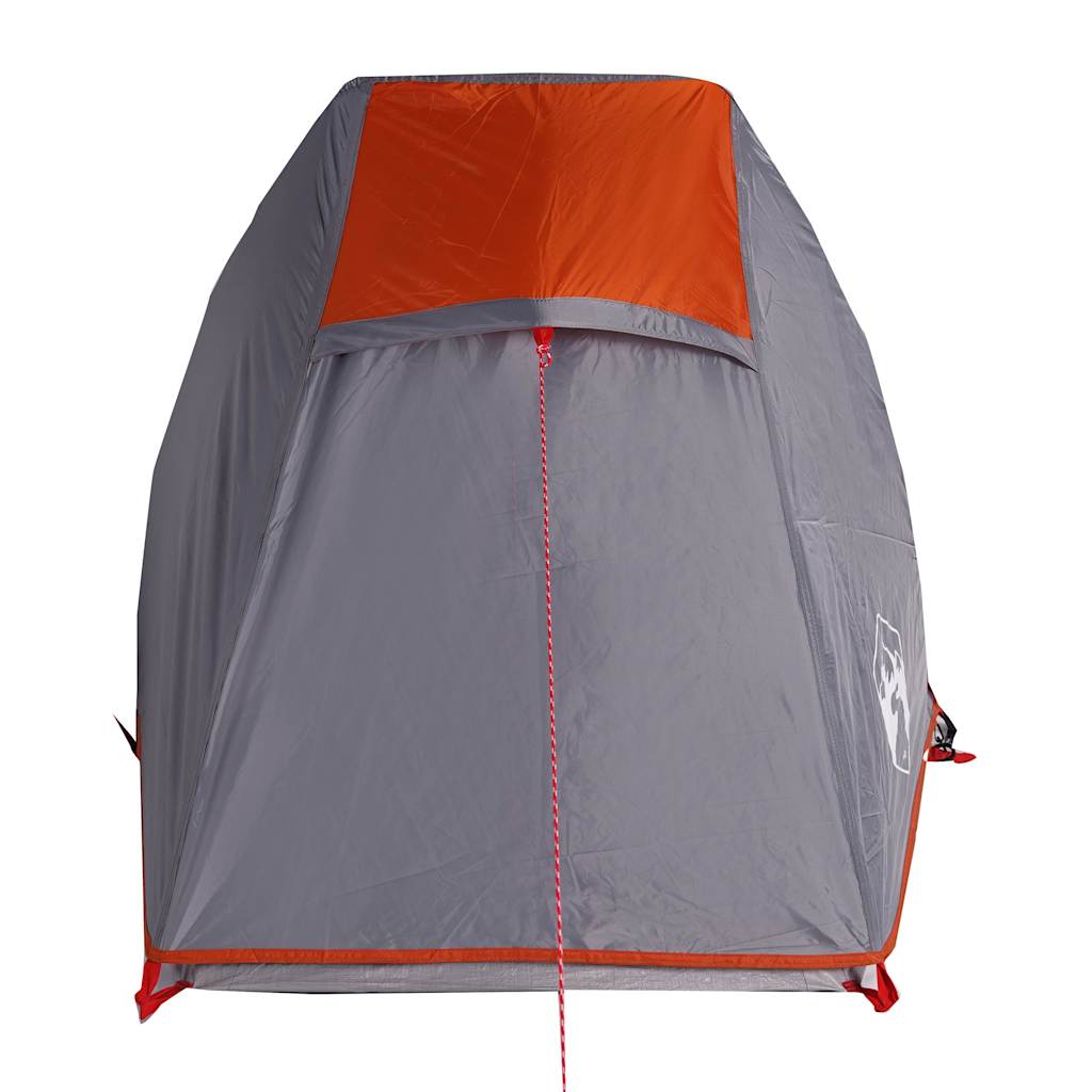 vidaXL Camping Tent Tunnel 1-Person Grey and Orange Waterproof