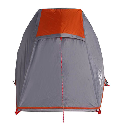 vidaXL Camping Tent Tunnel 1-Person Grey and Orange Waterproof