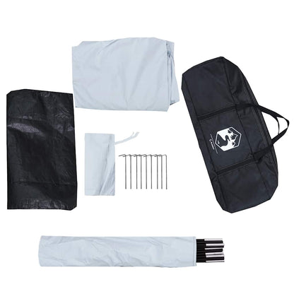 vidaXL Camping Tent Tunnel 1-Person White Blackout Fabric Waterproof