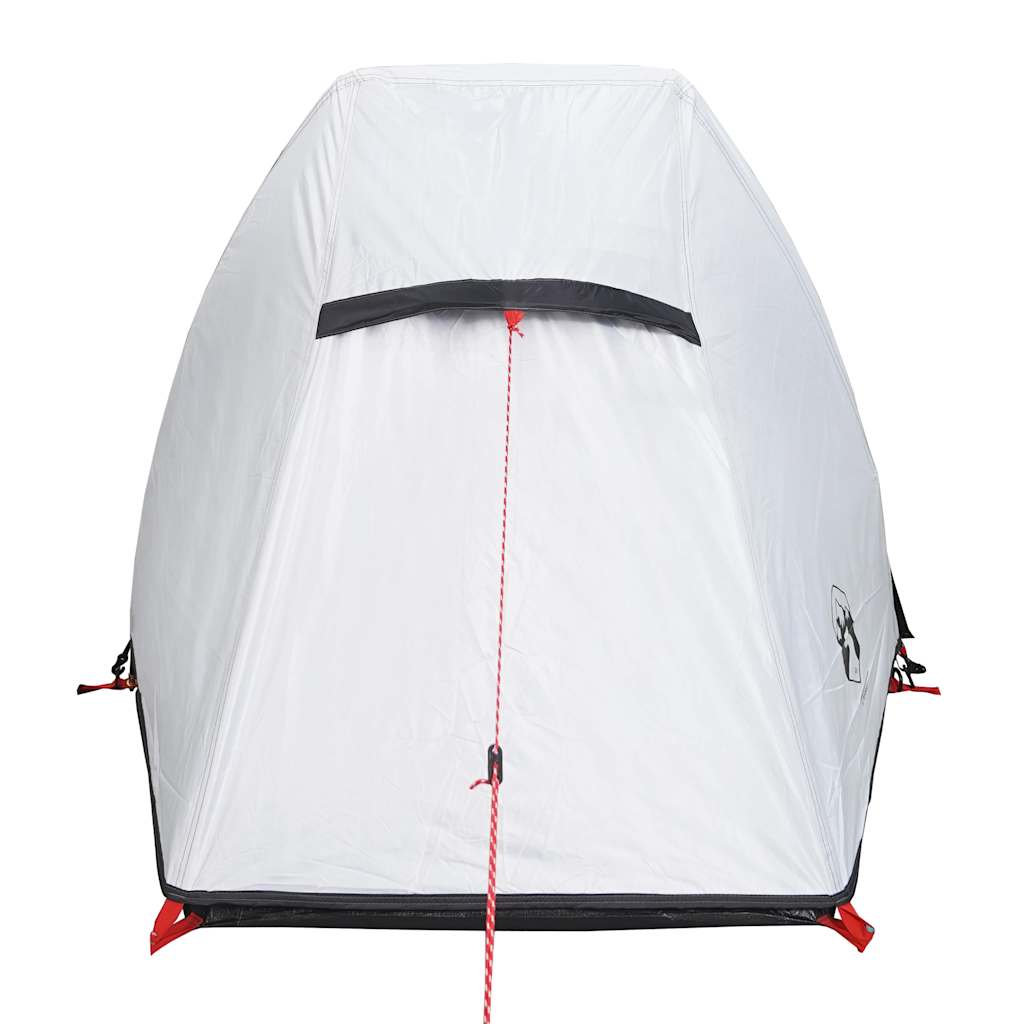 vidaXL Camping Tent Tunnel 1-Person White Blackout Fabric Waterproof