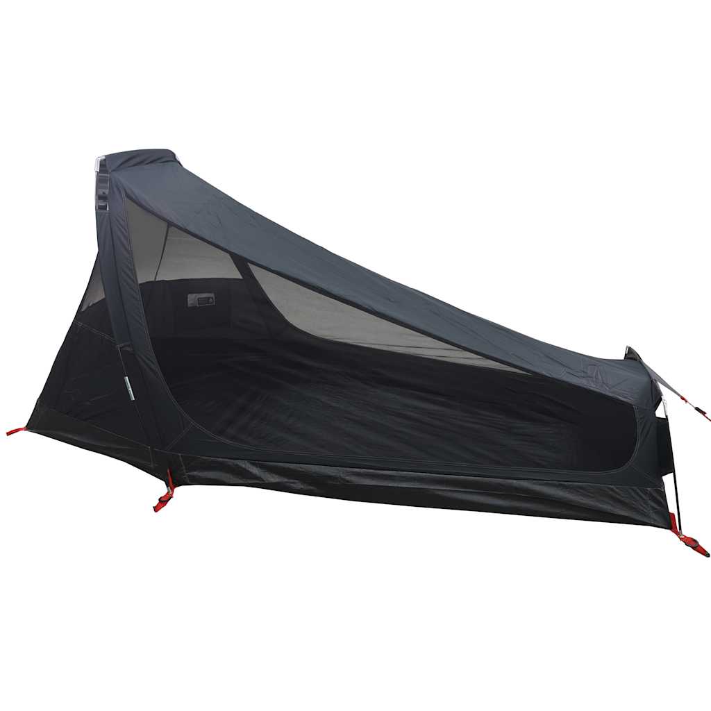 vidaXL Camping Tent Tunnel 1-Person White Blackout Fabric Waterproof