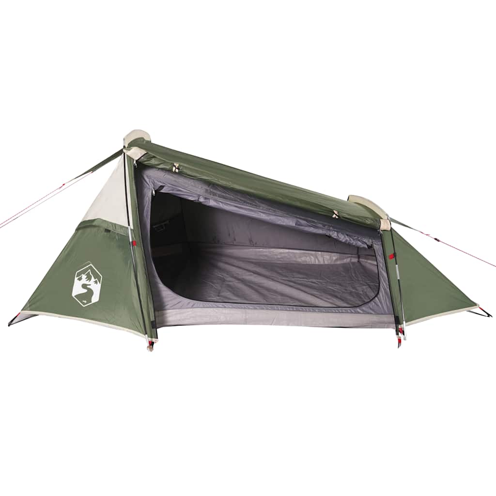 vidaXL Camping Tent Tunnel 2-Person Green Waterproof - 43287
