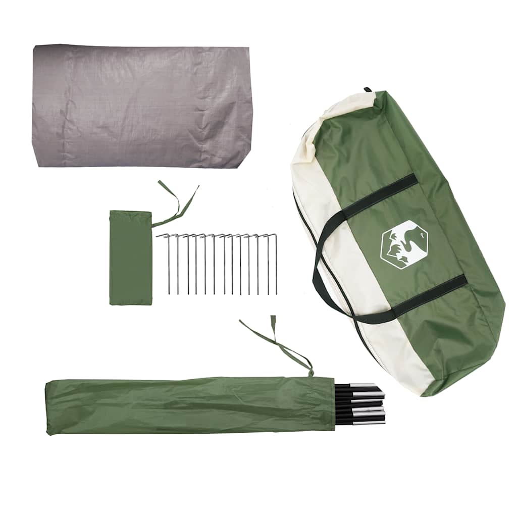 vidaXL Camping Tent Tunnel 2-Person Green Waterproof - 43287