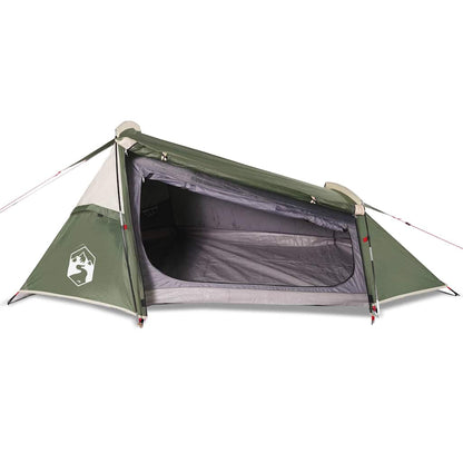 vidaXL Camping Tent Tunnel 2-Person Green Waterproof - 43287