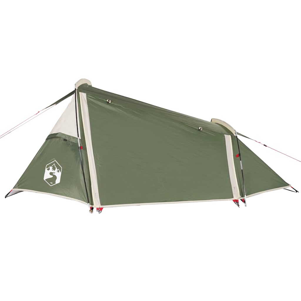 vidaXL Camping Tent Tunnel 2-Person Green Waterproof - 43287