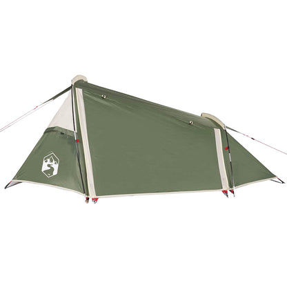 vidaXL Camping Tent Tunnel 2-Person Green Waterproof - 43287