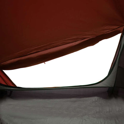 vidaXL Camping Tent Tunnel 2-Person Grey and Orange Waterproof - 43289