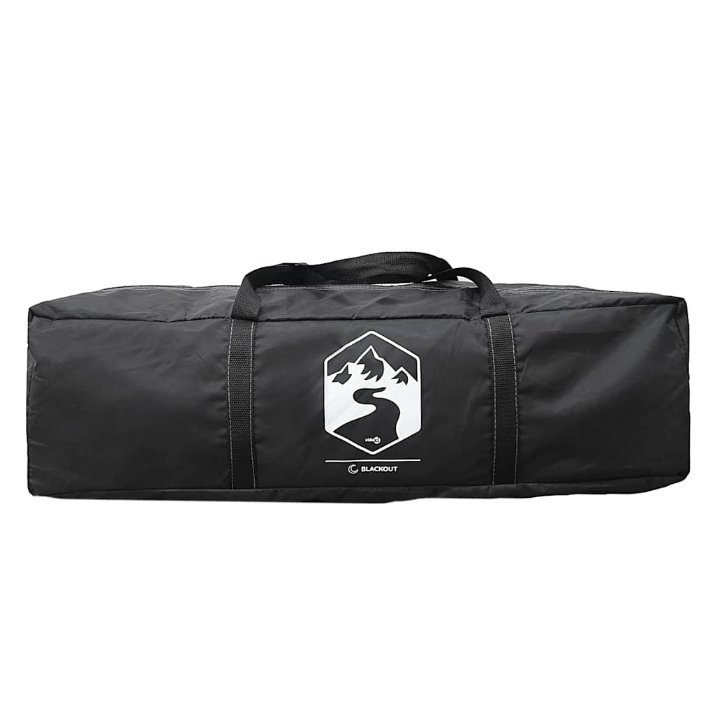 vidaXL Camping Tent Tunnel 2-Person White Blackout Fabric Waterproof