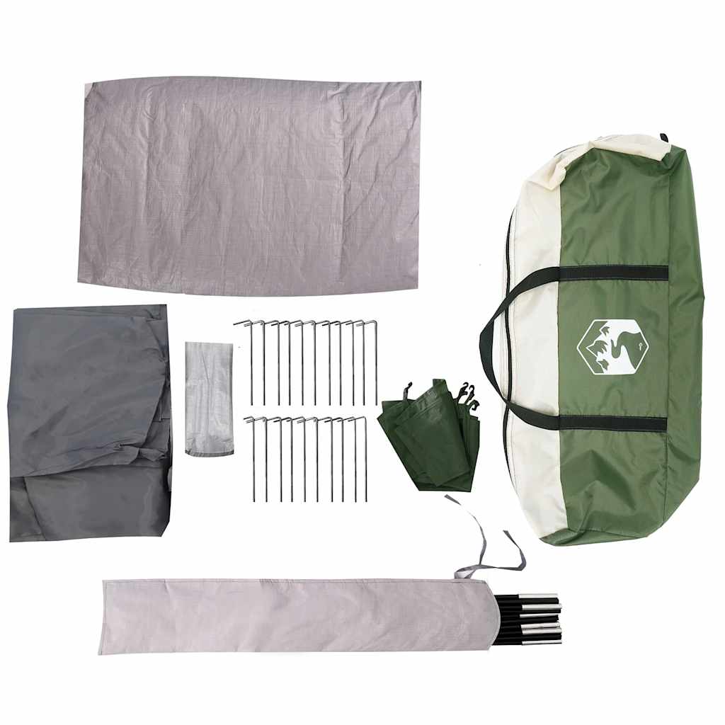 vidaXL Family Tent Tunnel 8-Person Green Waterproof - 43294