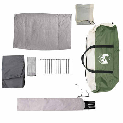 vidaXL Camping Tent Tunnel 3-Person Green Waterproof - 43315