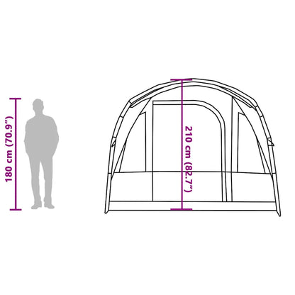 vidaXL Camping Tent Tunnel 3-Person Blue Waterproof - 43328
