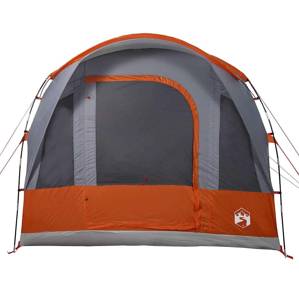 vidaXL Camping Tent Tunnel 3-Person Grey and Orange Waterproof - 43333