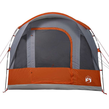 vidaXL Camping Tent Tunnel 3-Person Grey and Orange Waterproof - 43333