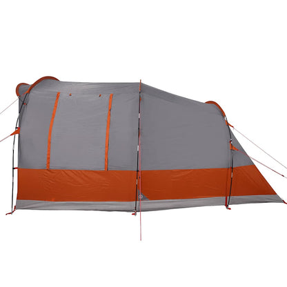 vidaXL Camping Tent Tunnel 3-Person Grey and Orange Waterproof - 43333