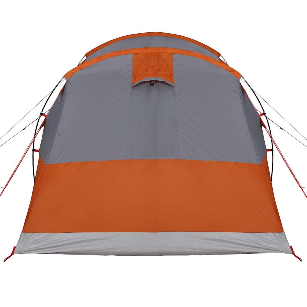 vidaXL Camping Tent Tunnel 3-Person Grey and Orange Waterproof - 43333