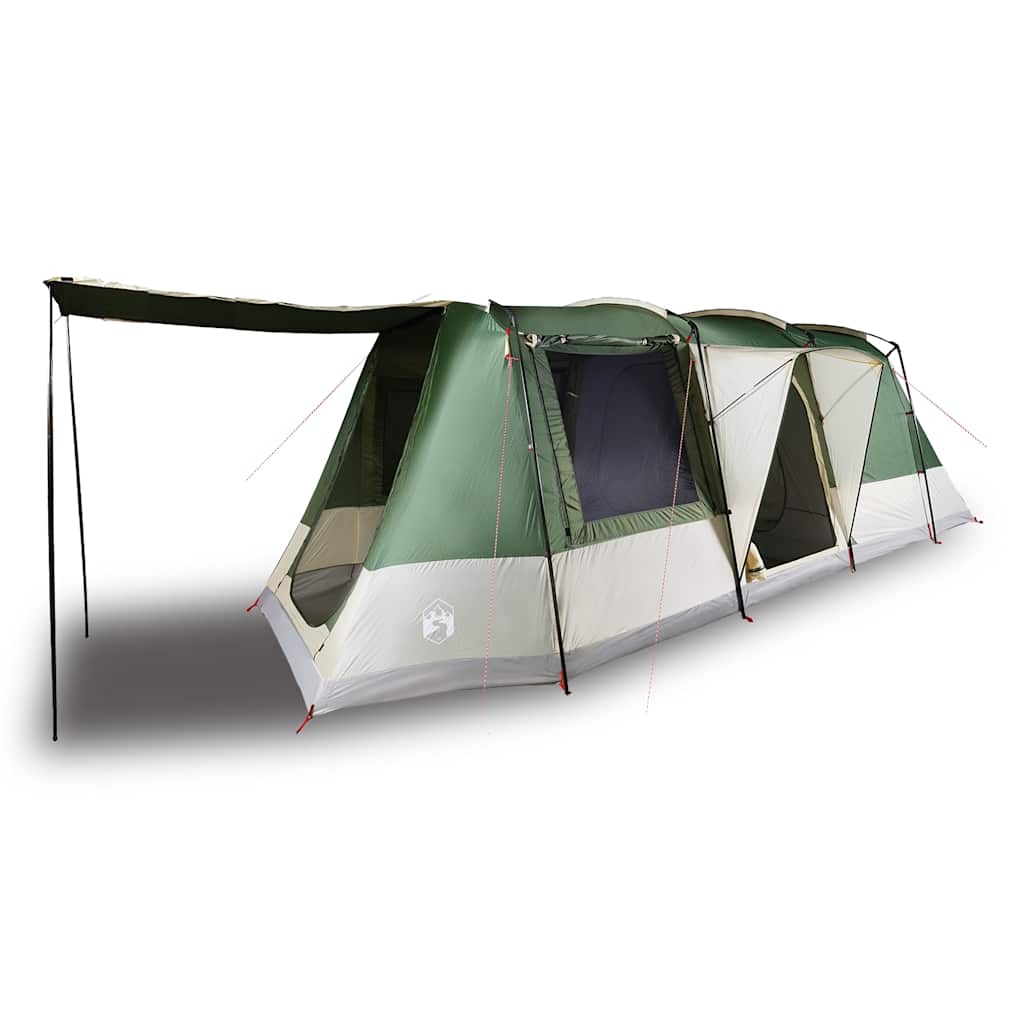 vidaXL Camping Tent Tunnel 4-Person Green Waterproof - 43345