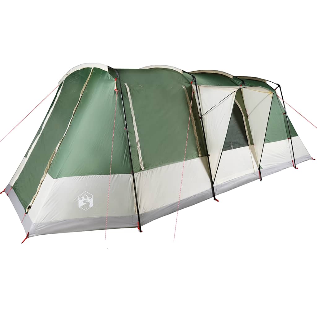 vidaXL Camping Tent Tunnel 4-Person Green Waterproof - 43345
