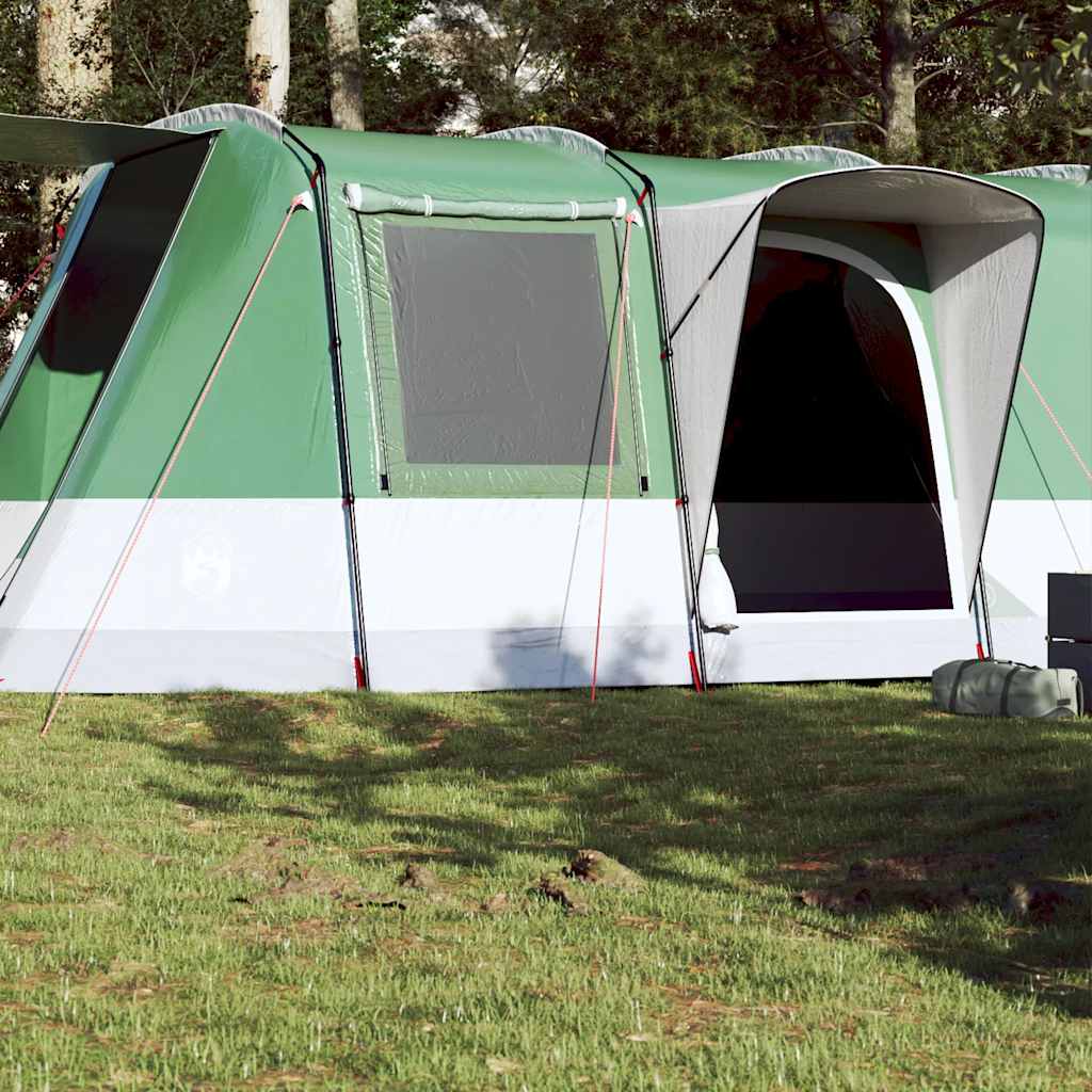 vidaXL Camping Tent Tunnel 4-Person Green Waterproof - 43345