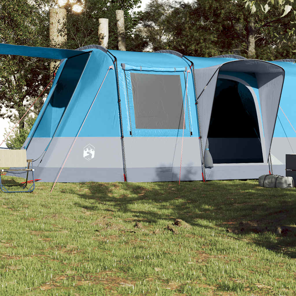 vidaXL Camping Tent Tunnel 4-Person Blue Waterproof - 43348