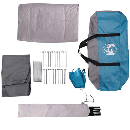 vidaXL Camping Tent Tunnel 4-Person Blue Waterproof - 43348