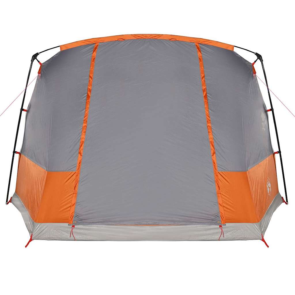 vidaXL Camping Tent Tunnel 4-Person Grey and Orange Waterproof - 43361