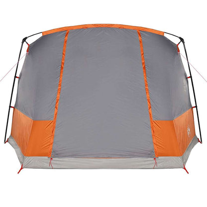 vidaXL Camping Tent Tunnel 4-Person Grey and Orange Waterproof - 43361