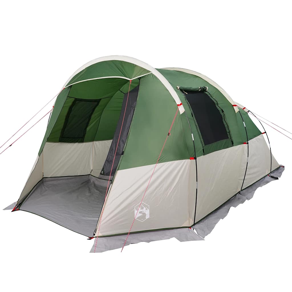 vidaXL Camping Tent Tunnel 4-Person Green Waterproof - 43366