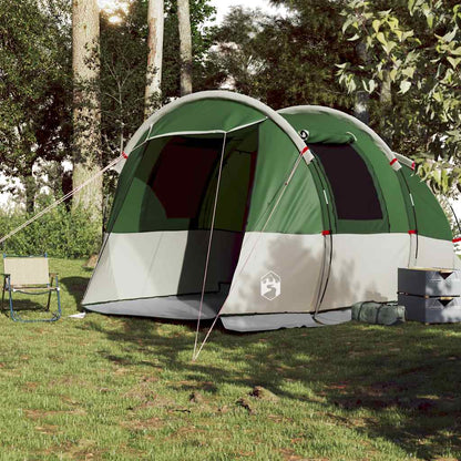 vidaXL Camping Tent Tunnel 4-Person Green Waterproof - 43366