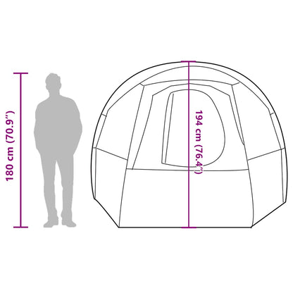 vidaXL Camping Tent Tunnel 4-Person Green Waterproof - 43366