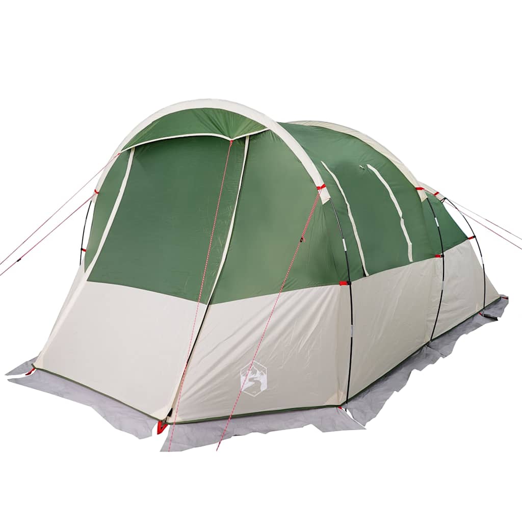 vidaXL Camping Tent Tunnel 4-Person Green Waterproof - 43366