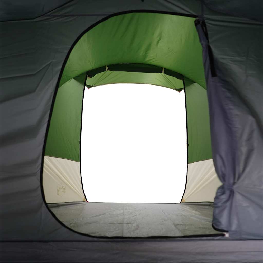 vidaXL Camping Tent Tunnel 4-Person Green Waterproof - 43366