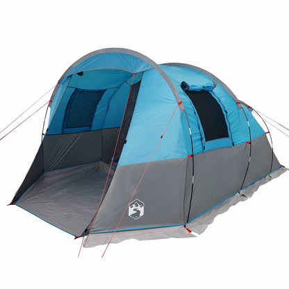 vidaXL Camping Tent Tunnel 4-Person Blue Waterproof - 43368