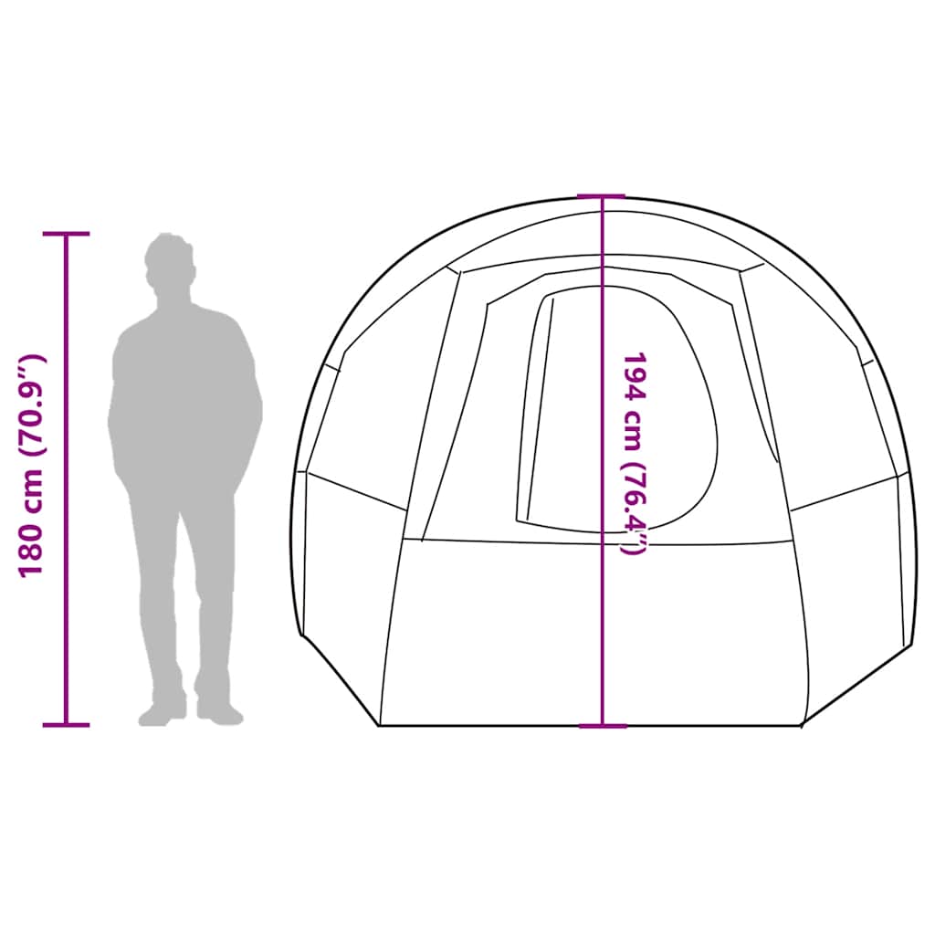 vidaXL Camping Tent Tunnel 4-Person Blue Waterproof - 43368