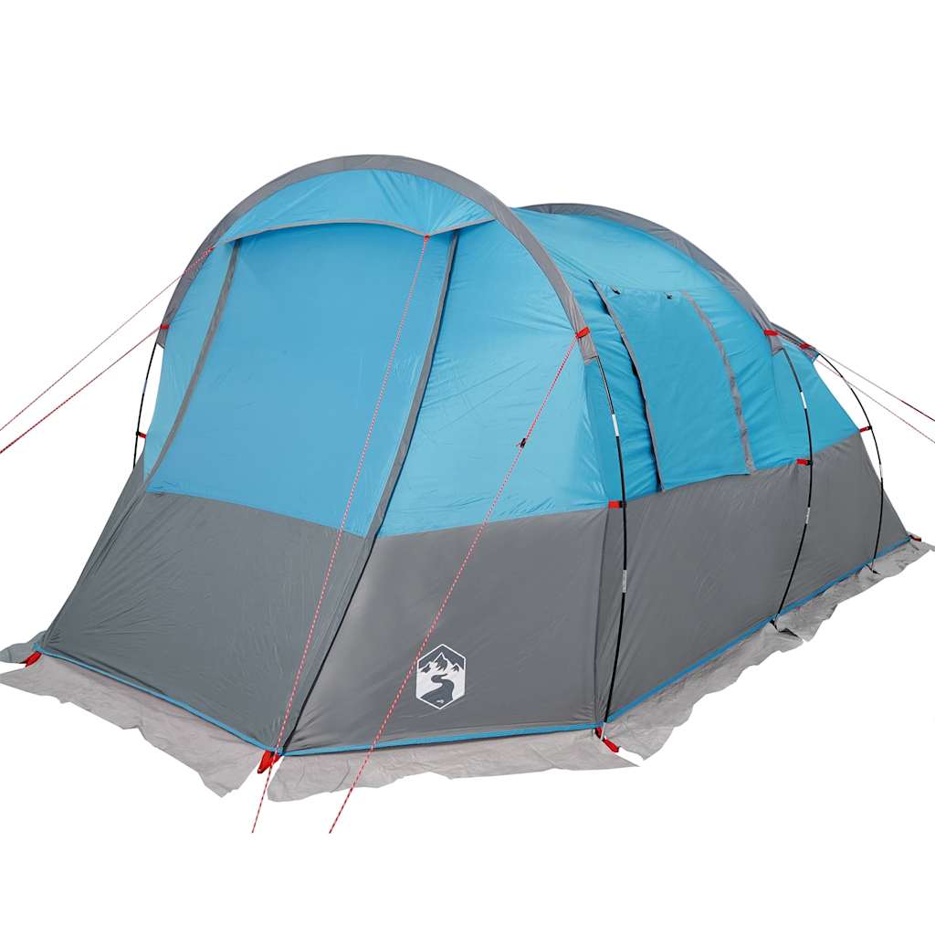 vidaXL Camping Tent Tunnel 4-Person Blue Waterproof - 43368