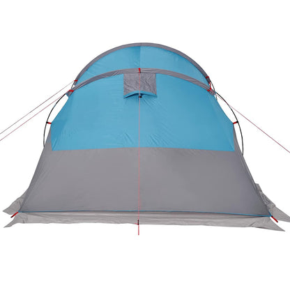 vidaXL Camping Tent Tunnel 4-Person Blue Waterproof - 43368