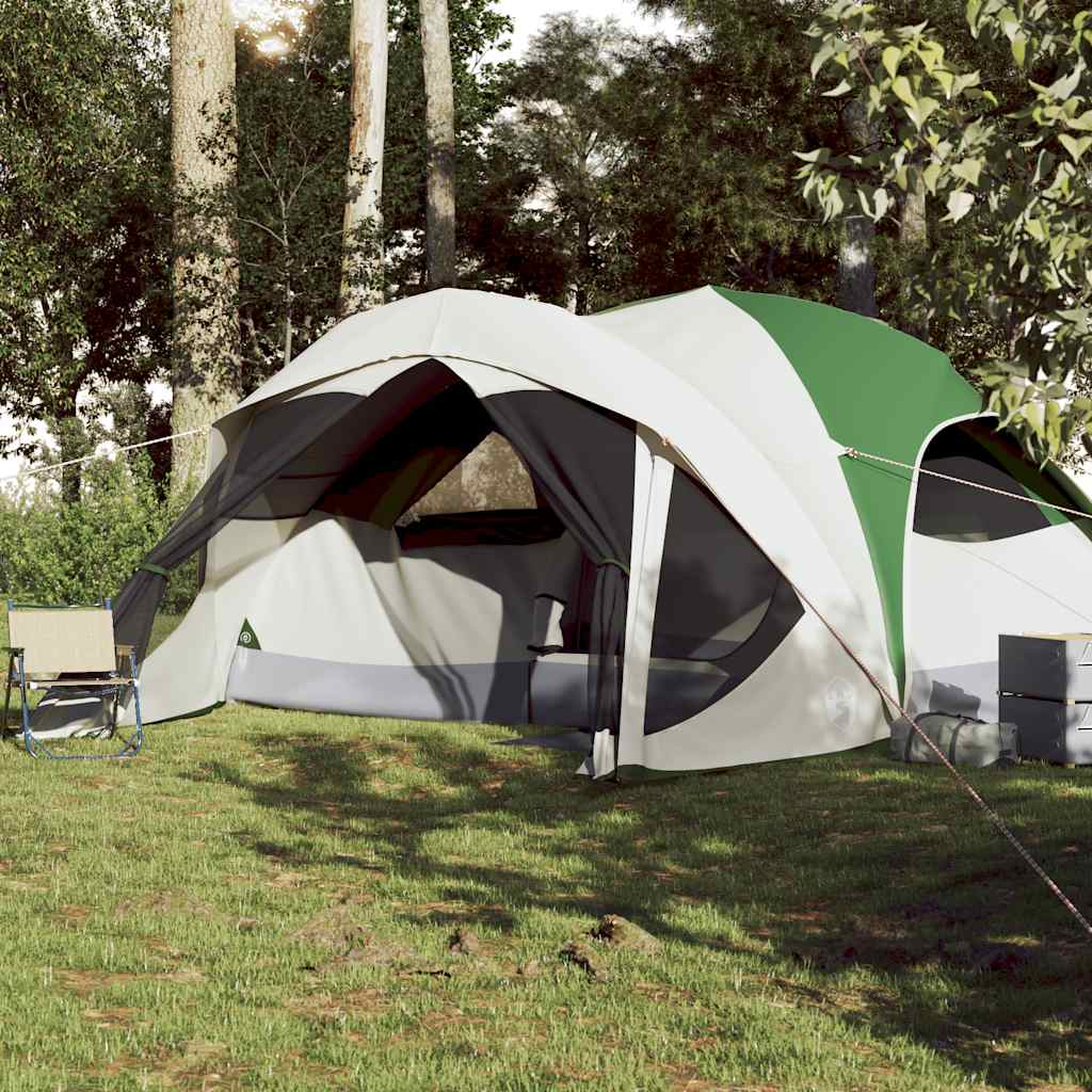 vidaXL Family Tent Cabin 6-Person Green Waterproof - 43374