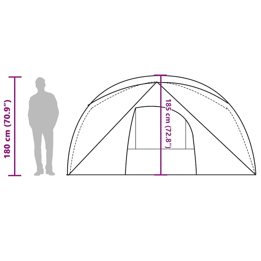 vidaXL Family Tent Cabin 6-Person Green Waterproof - 43374