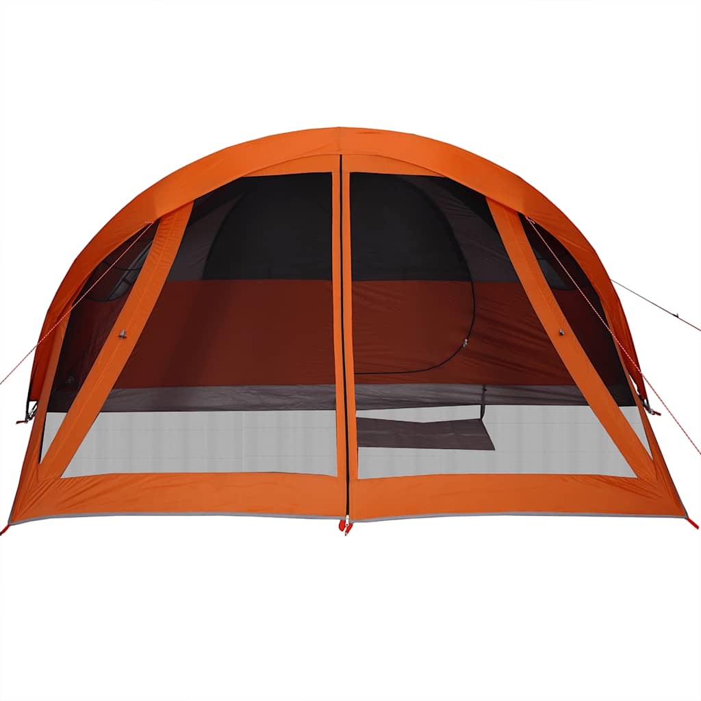 vidaXL Family Tent Cabin 6-Person Grey and Orange Waterproof - 43384