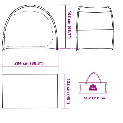 vidaXL Storage Tent Green Waterproof - 43397