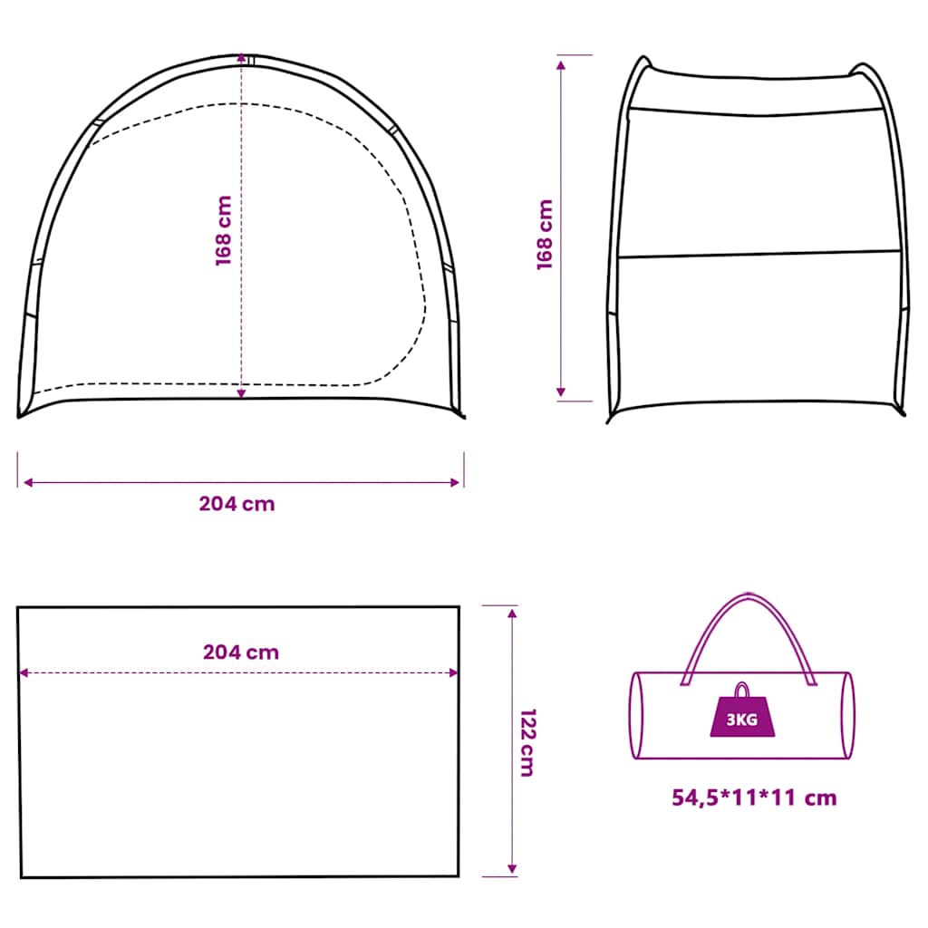 vidaXL Storage Tent Grey and Orange Waterproof